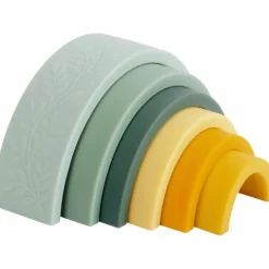 Jeu à empiler arc en ciel vert