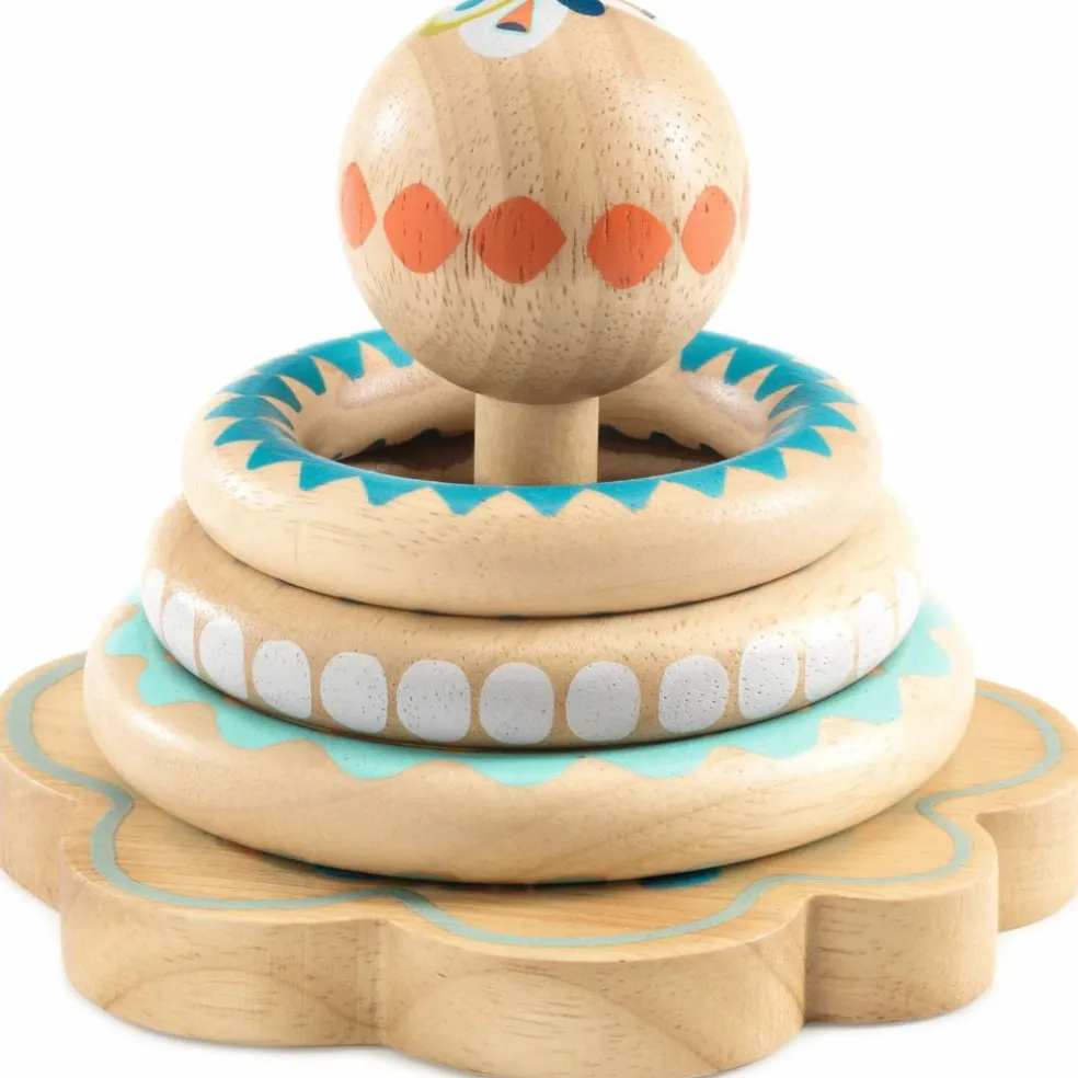 Jeu d'anneaux en bois à empiler BabyHoopi