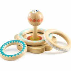 Jeu d'anneaux en bois à empiler BabyHoopi