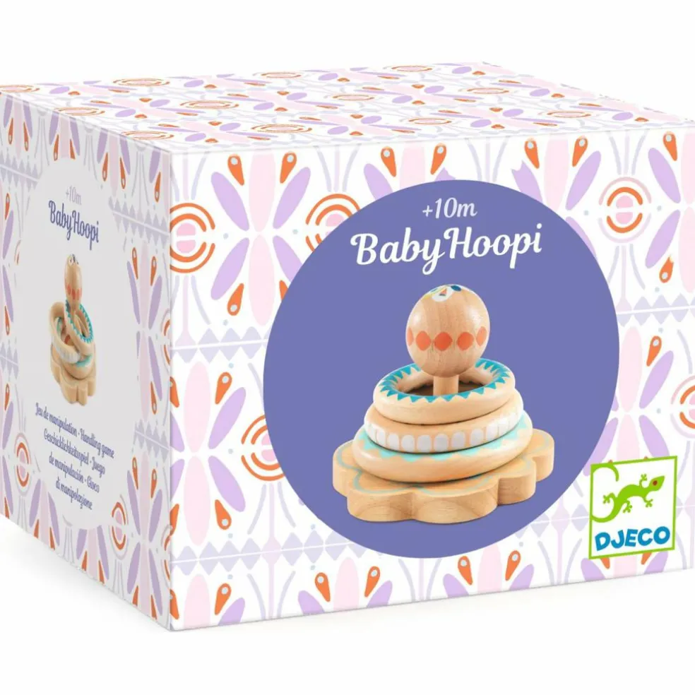 Jeu d'anneaux en bois à empiler BabyHoopi