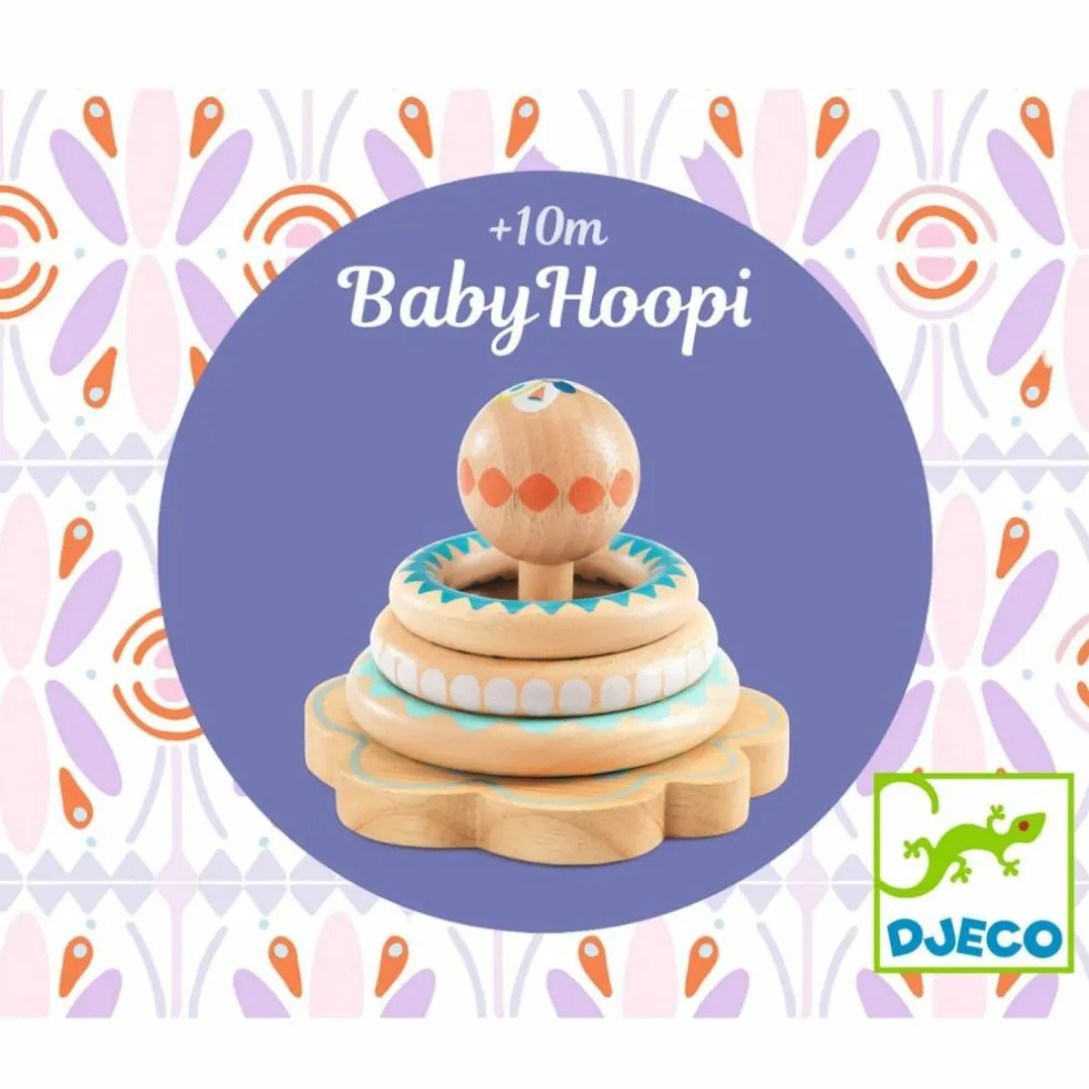 Jeu d'anneaux en bois à empiler BabyHoopi
