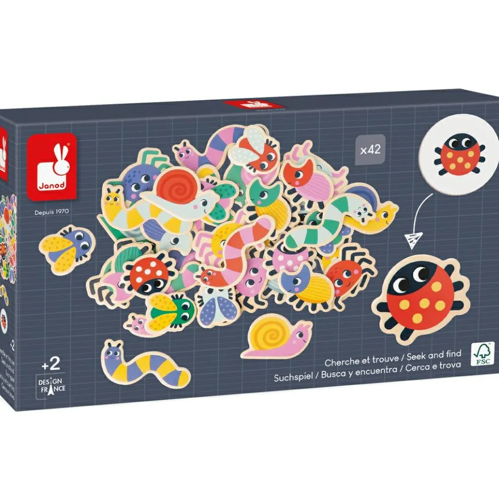 Jeu de mémoire cherche et trouve Le jardin (42 pièces)