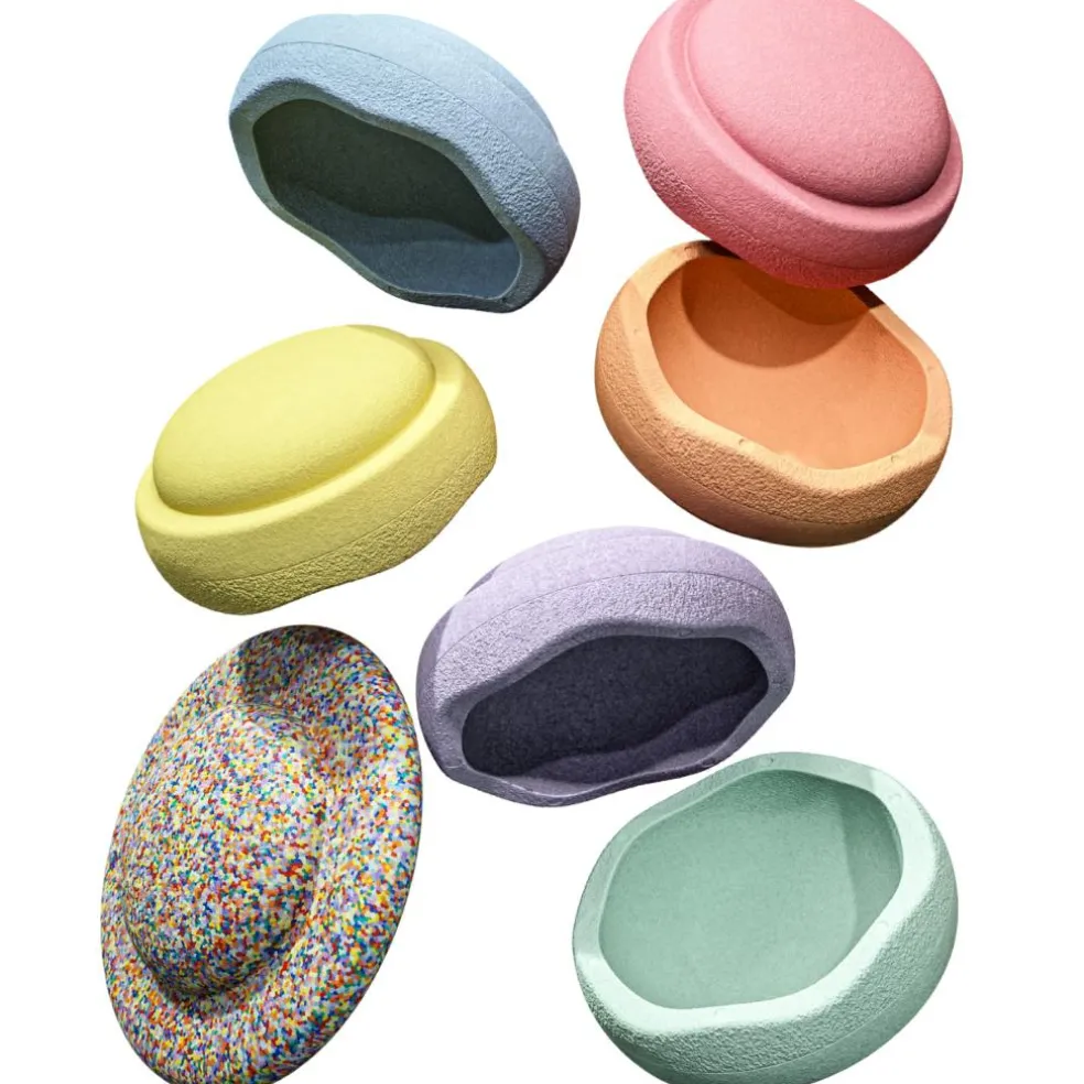 Jeu de motricité Rainbow Set pastel (7 blocs)