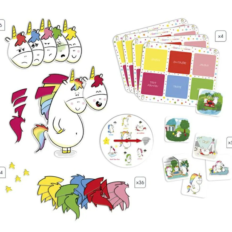 Jeu de société Mes émotions Gaston la licorne