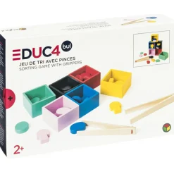 Jeu de tri en bois avec pinces
