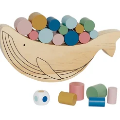 Jeu d'équilibre en bois baleine