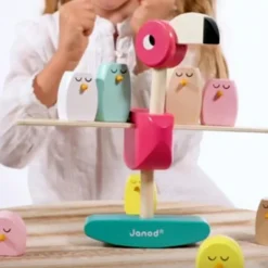 Jeu d’équilibre Flamant rose Zigolos (26 cm)