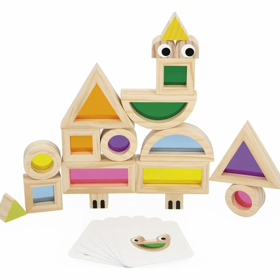 Jeu sensoriel Blocs translucides (18 pièces)