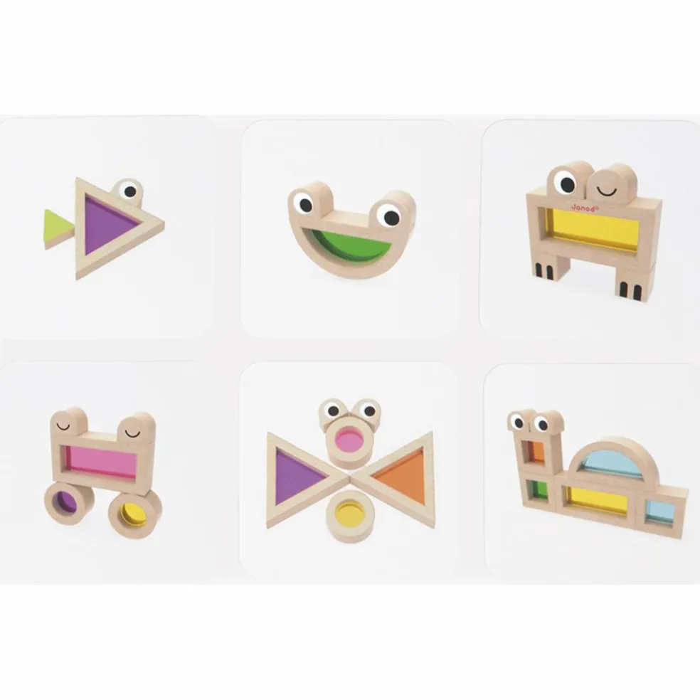 Jeu sensoriel Blocs translucides (18 pièces)