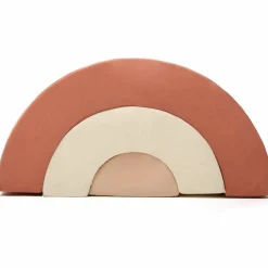 Jeux en mousse Milo arc-en-ciel bois de rose, milk, nude (3 blocs)