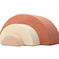 Jeux en mousse Milo arc-en-ciel bois de rose, milk, nude (3 blocs)