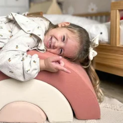 Jeux en mousse Milo arc-en-ciel bois de rose, milk, nude (3 blocs)