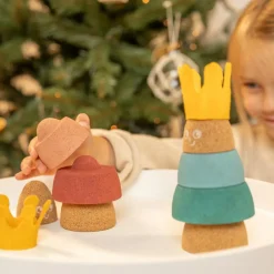 Jouet à empiler Roi en liège