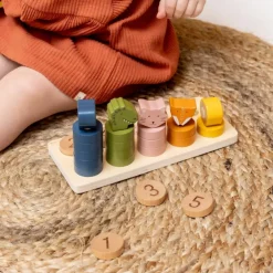 Jouet à encastrer 2 en 1 en bois