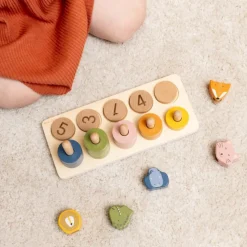 Jouet à encastrer 2 en 1 en bois