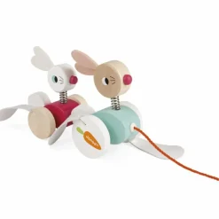 Jouet à tirer lapins zigolos