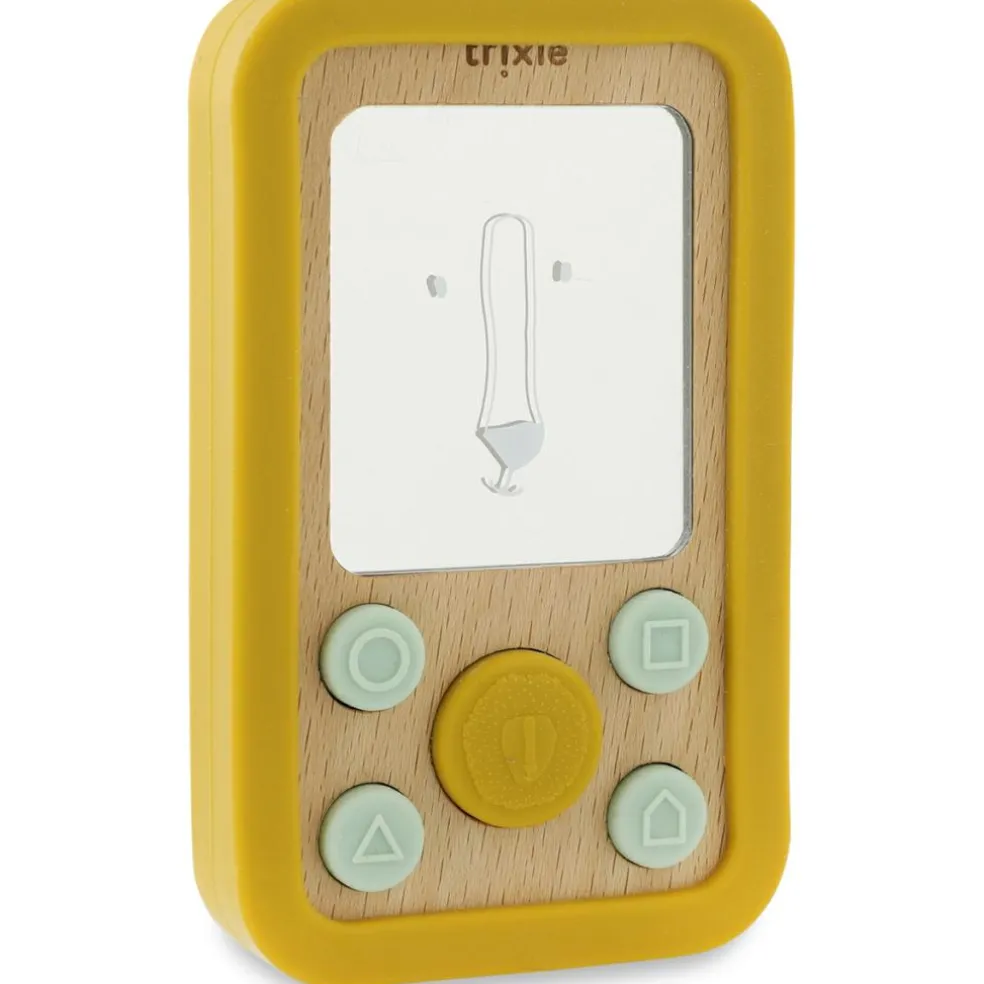 Jouet d'activités téléphone en silicone et bois Mr. Lion