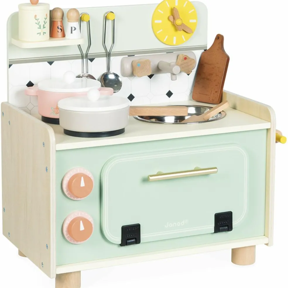 Kitchenette en bois Mamie Soleil (9 pièces)