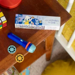 Lampe à histoires Puce et Pilou