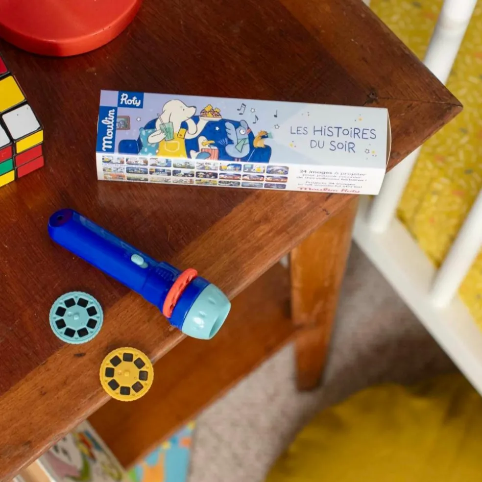 Lampe à histoires Puce et Pilou