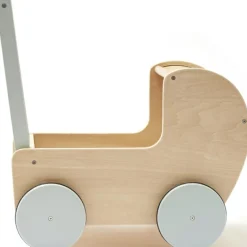 Landau pour poupée en bois beige