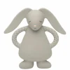 Lapin de dentition en caoutchouc naturel gris