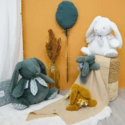 Lapin Doudou Pantin Vert Sauge (42 cm)