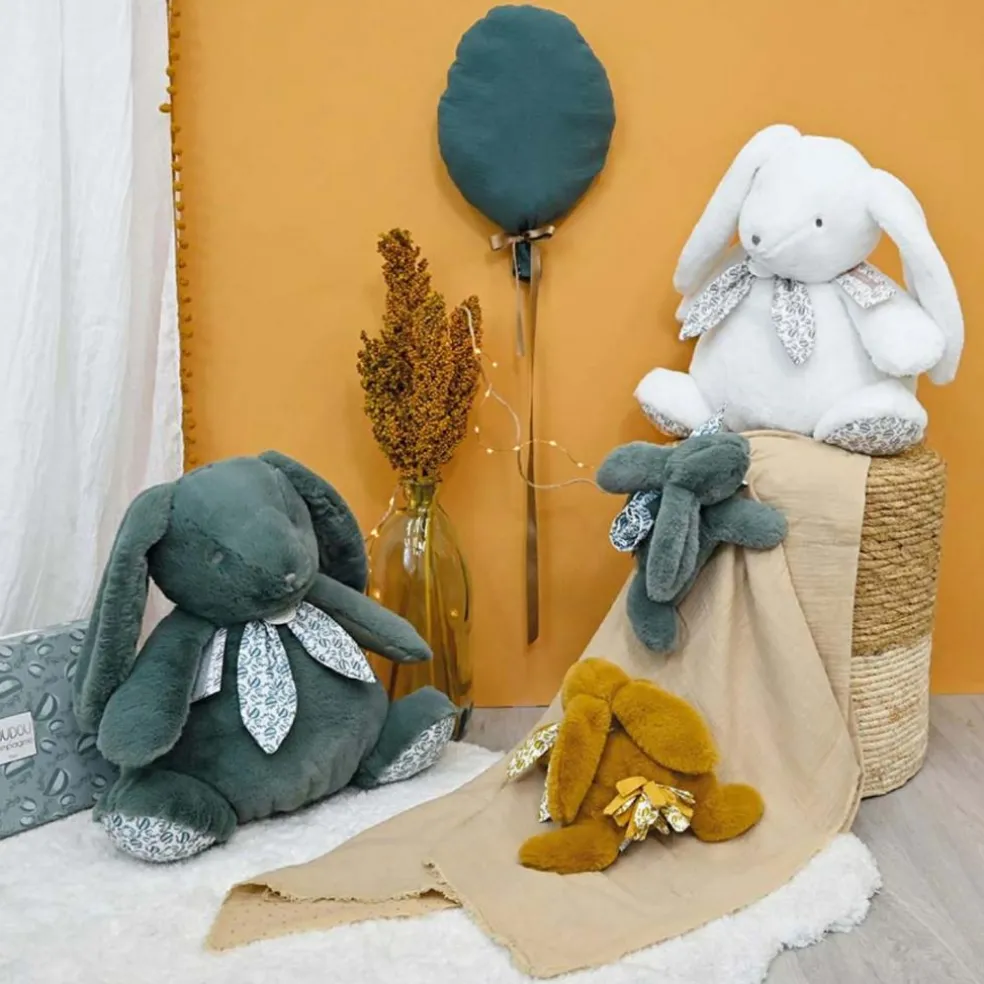 Lapin Doudou Pantin Vert Sauge (42 cm)