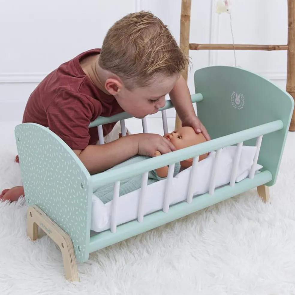 Lit en bois Zen pour poupée