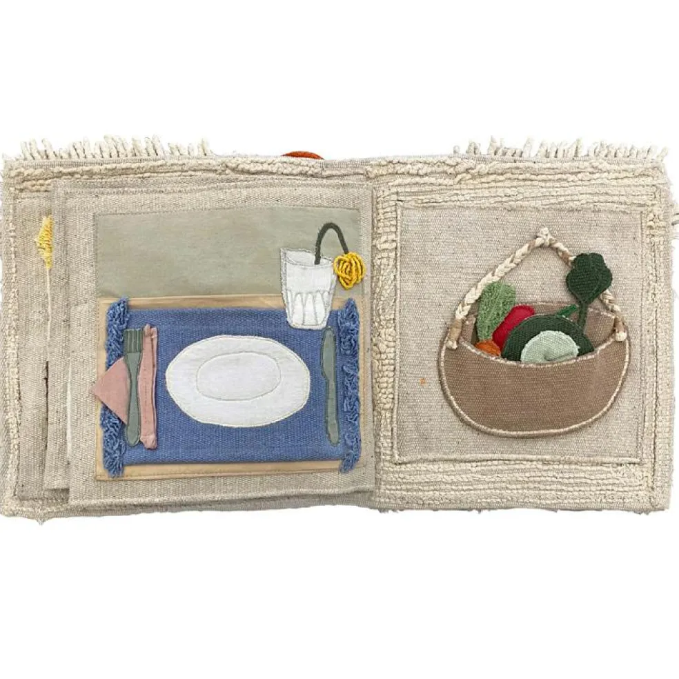 Livre bébé en coton Cool kids eat healthy x Oli & Carol (30 x 27 cm)