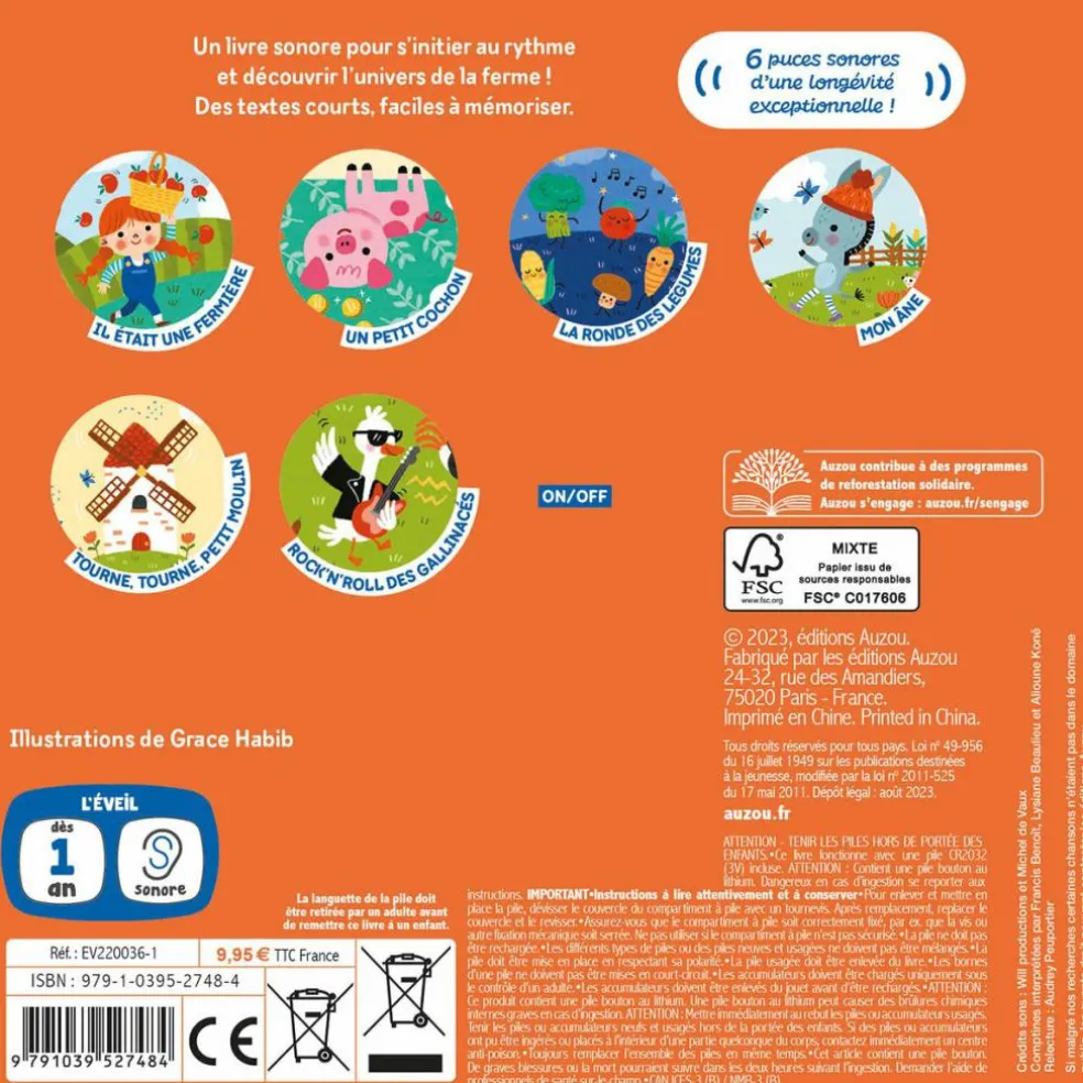 Livre Mes comptines de la ferme Mes premiers sonores