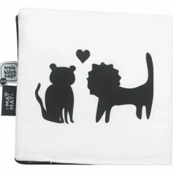 Livre noir et blanc en tissu Tam Tam