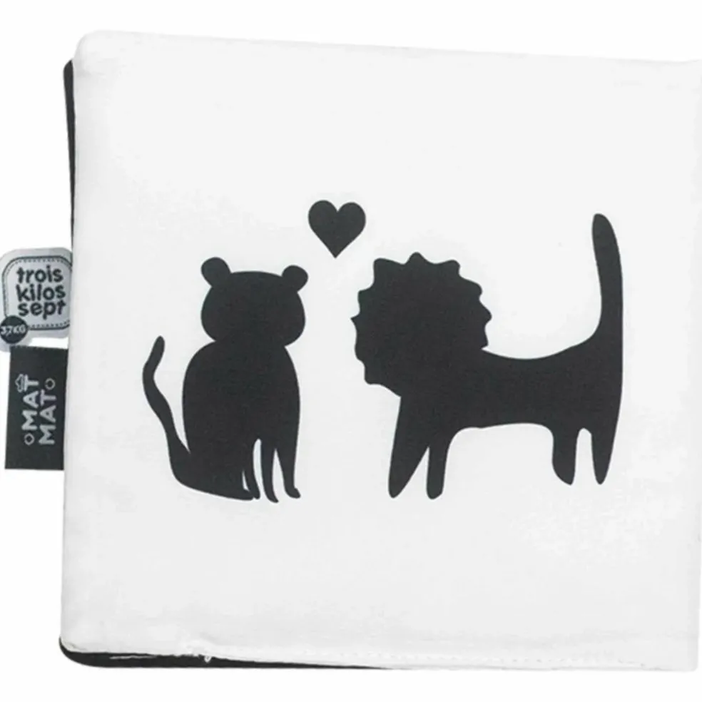 Livre noir et blanc en tissu Tam Tam