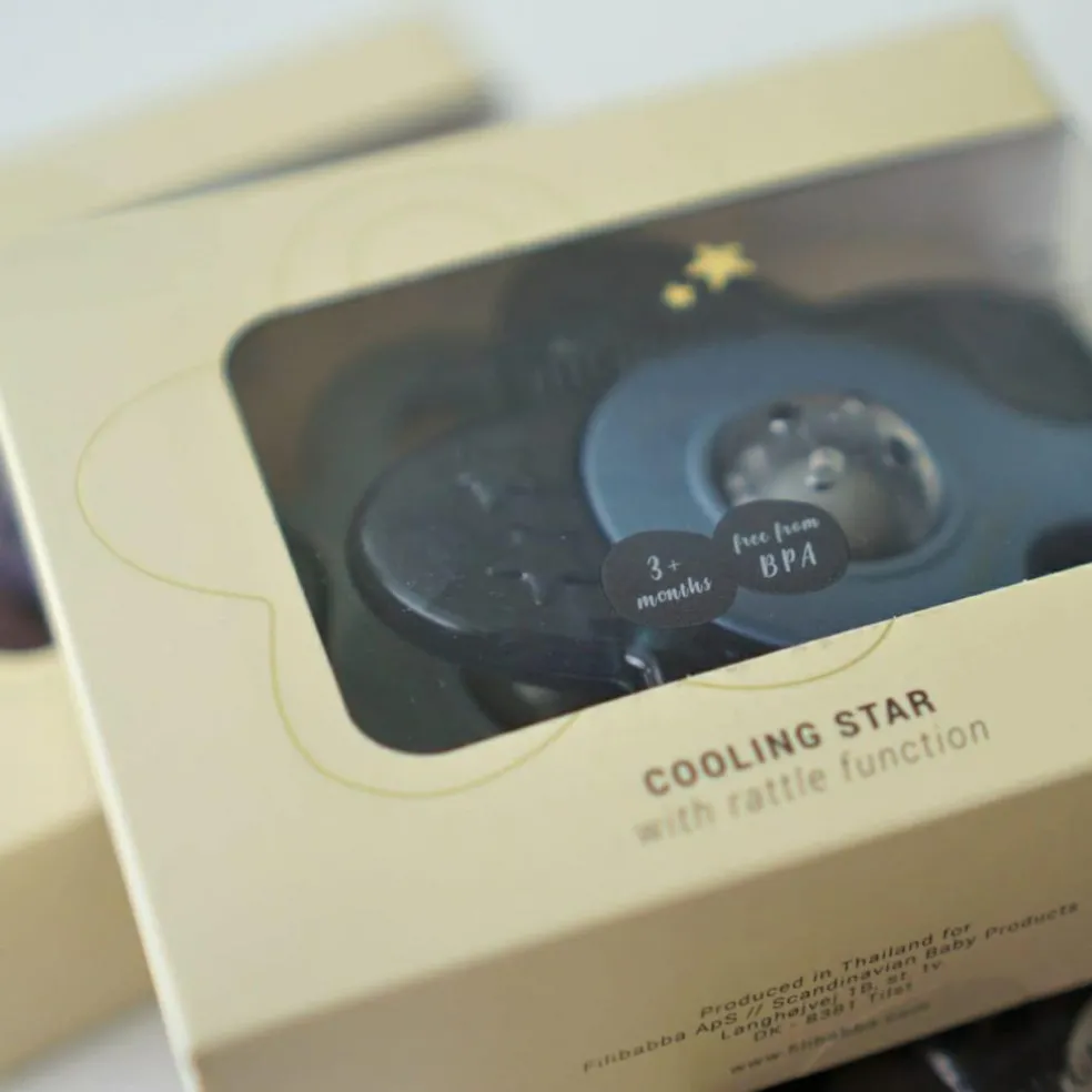 Lot de 2 anneaux de dentition étoile bleu