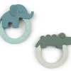 Lot de 2 anneaux de dentition Deer friends vert et bleu