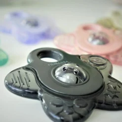 Lot de 2 anneaux de dentition étoile gris