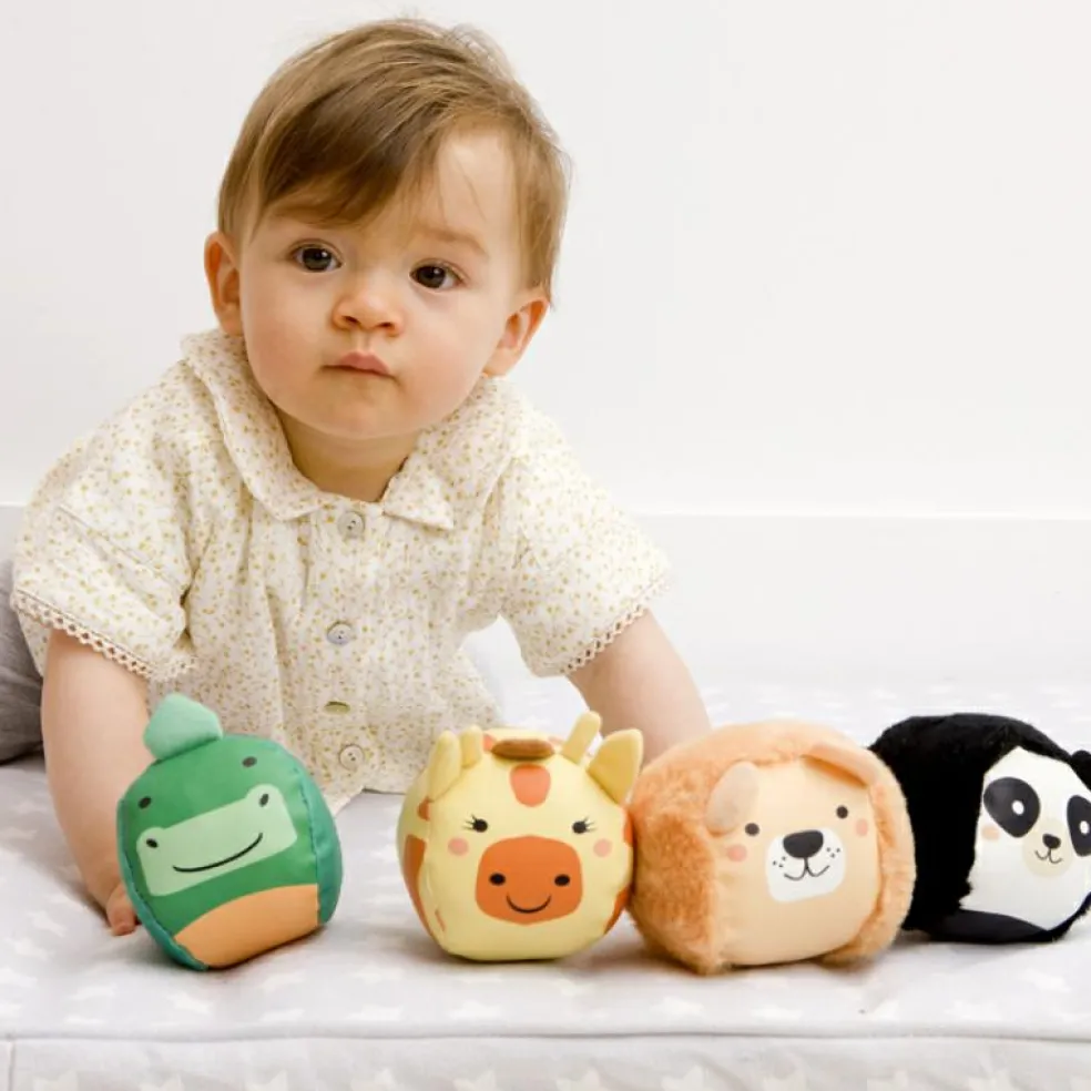 Lot de 4 balles doudous Jungle Doodballs