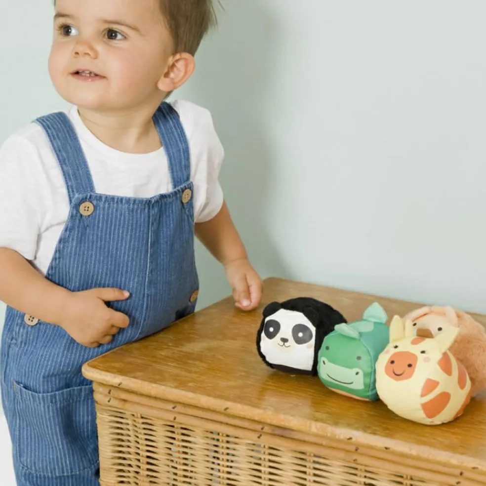 Lot de 4 balles doudous Jungle Doodballs