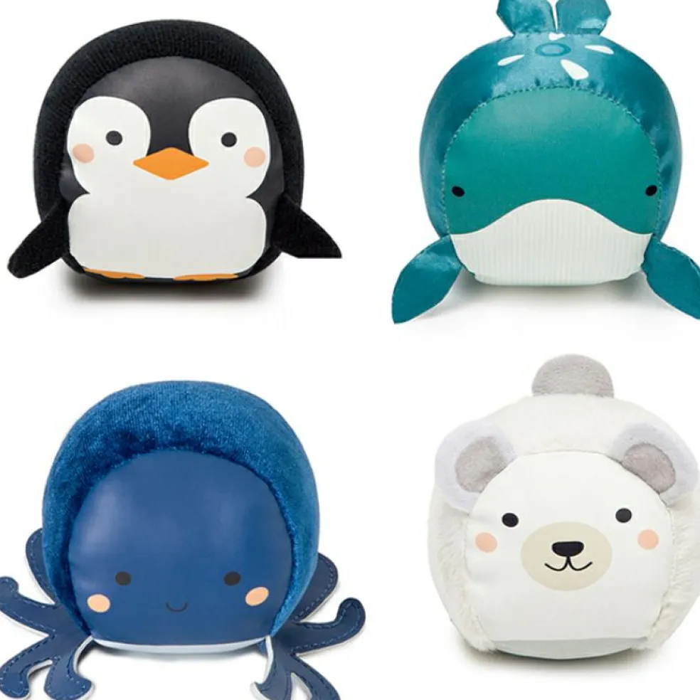 Lot de 4 balles doudous Océan Doodballs