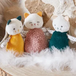 Lot de 3 doudous chats sensoriels Stimuli