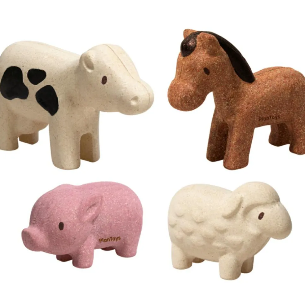 Lot de 4 figurines animaux de la ferme