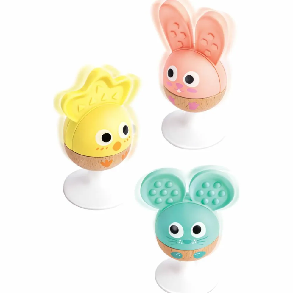 Lot de 3 hochets à ventouse Animaux