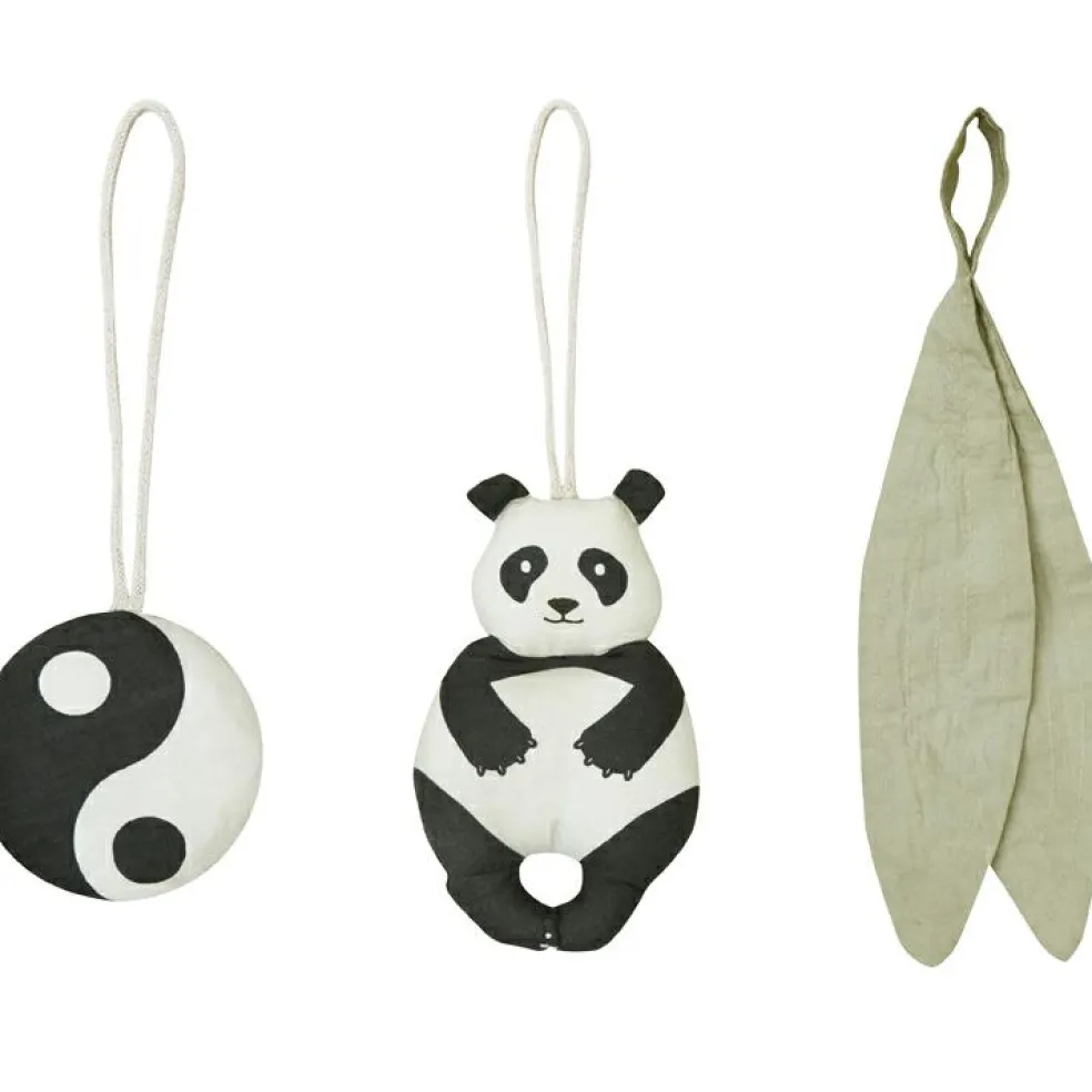 Lot de 3 jouets à suspendre bamboo Panda