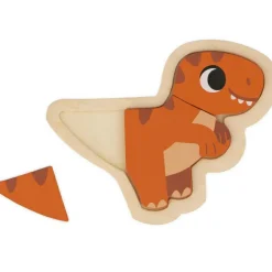 Lot de 4 puzzles évolutifs Dino (14 pièces)