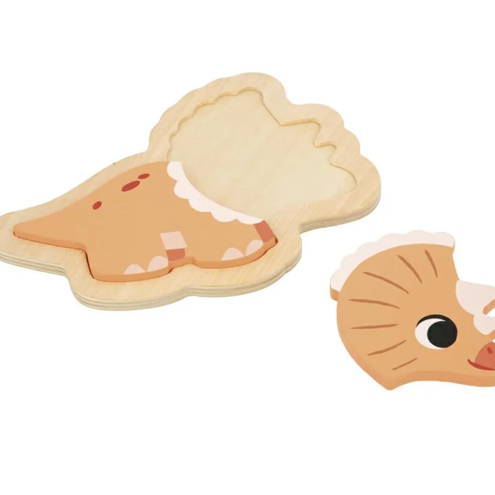 Lot de 4 puzzles évolutifs Dino (14 pièces)