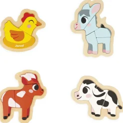 Lot de 4 puzzles évolutifs Ferme (14 pièces)