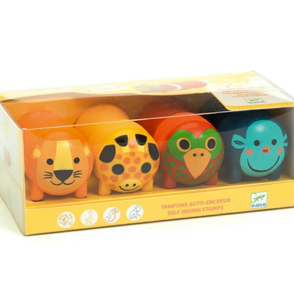 Lot de 4 tampons Animaux de la savane
