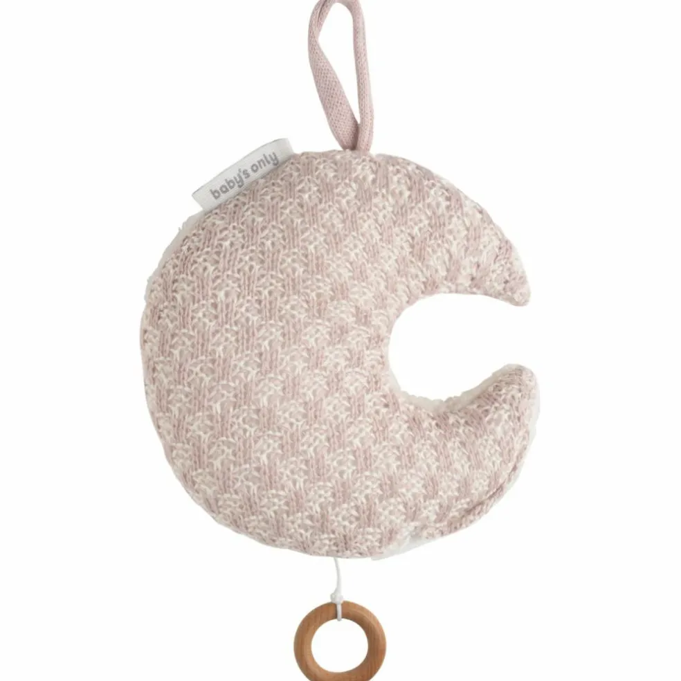 Lune musicale à suspendre Happiness Vieux Rose