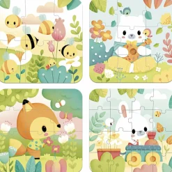 Malette de 4 petits puzzles (6 à 16 pièces)