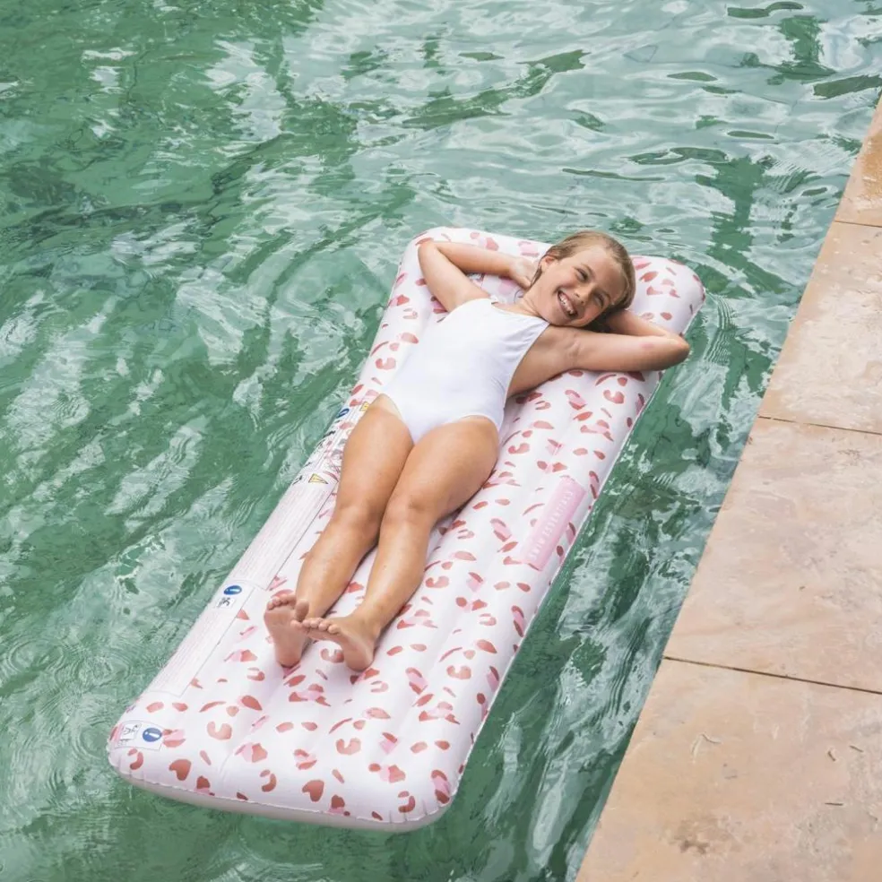 Matelas aquatique Léopard vieux rose